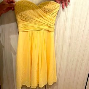 Yellow Bill Levkoff chiffon dress